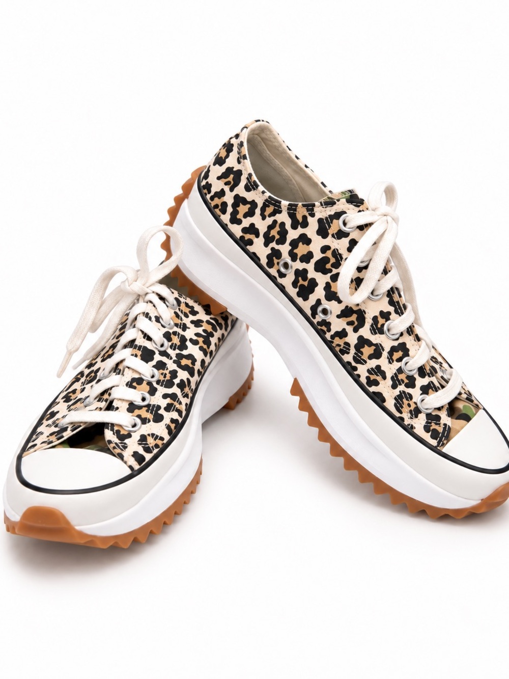 Converse Run Star Hike Ox Low Top Leopard Camo Sneakers Women’s 9.5